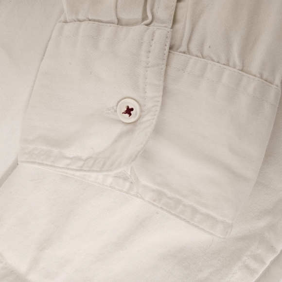 Christmas Embroidered Patchwork Long Sleeve Button Up in White Cotton Sz 3x - Picture 5 of 8